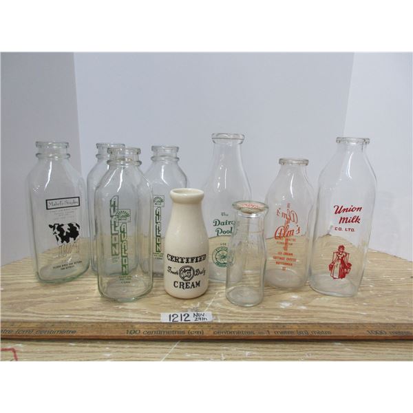 Lot of Milk Bottles