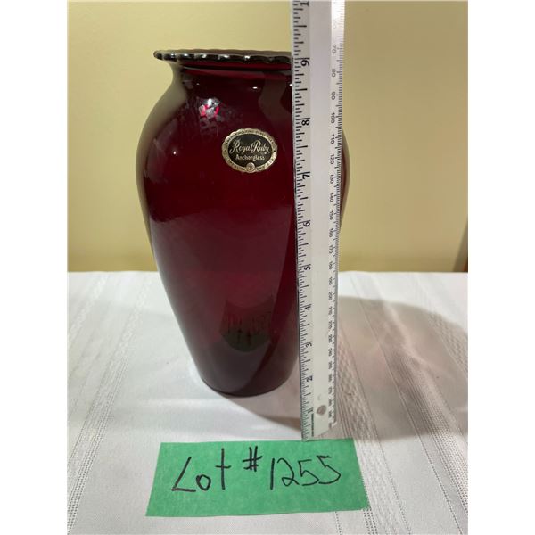 Royal Ruby Anchorglass Vase