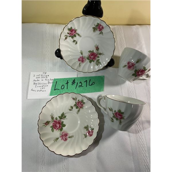 Set of teacups and saucers made in England