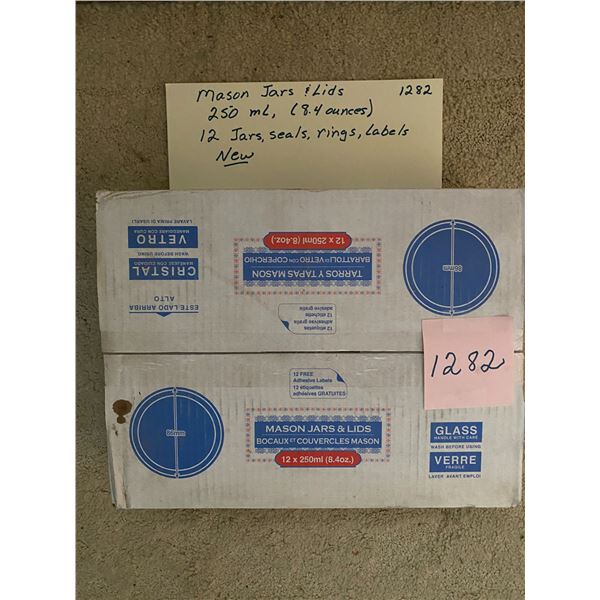 Mason Jars, 250 ml, Box of 12