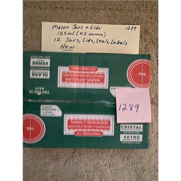 Mason Jars, 125 ml, Box of 12