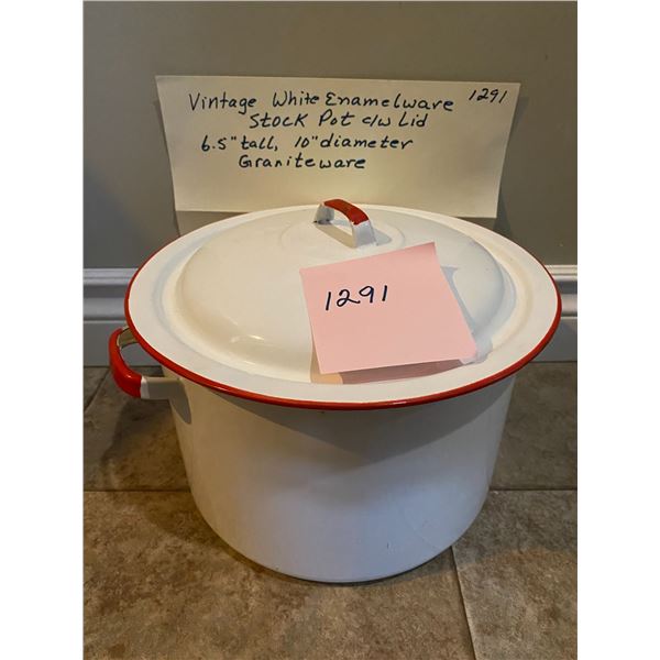 Enamelware/Graniteware Enamel Stock Pot