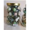 Image 3 : 2 Bear Peanut Butter Jars of Marbles