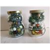 Image 4 : 2 Bear Peanut Butter Jars of Marbles