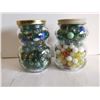 Image 5 : 2 Bear Peanut Butter Jars of Marbles