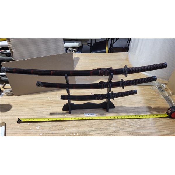 ornametal Samurai sword set 40", 31", 21"