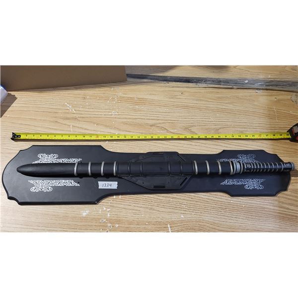 35" decrotive sword case and plaque