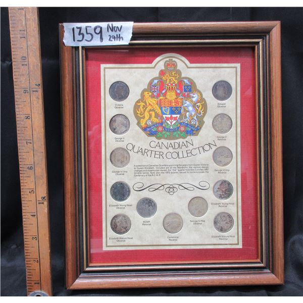 Canadian Quarter Collection- Framed