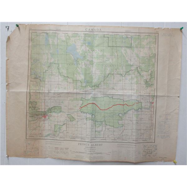 Map of Prince Albert Saskatchewan, West of 2nd Meridian