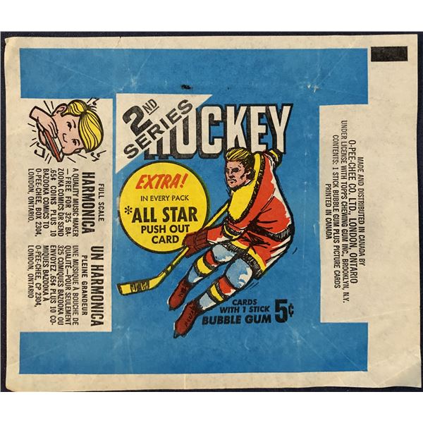 1968-69 O-PEE-CHEE HOCKEY WRAPPER