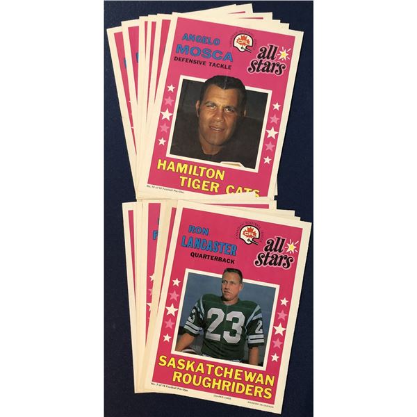 1971 O-PEE-CHEE CFL INSERT POSTERS - COMPLETE SET