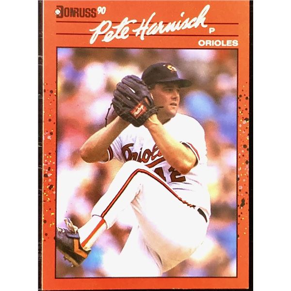 1990 DONRUSS PETE HARNISCH ROOKIE CARD