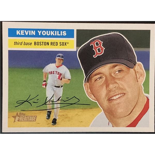 2005 TOPPS HERITAGE KEVIN YOUKILIS ROOKIE CARD