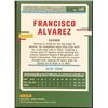 Image 2 : 2023 DONRUSS YELLOW PARALLEL FRANCISCO ALVAREZ ROOKIE CARD