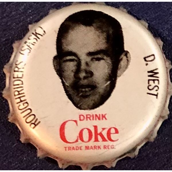 1965 COCA COLA CFL BOTTLE CAPS - DALE WEST (HOF)