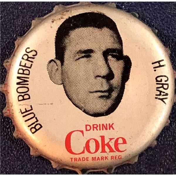 1965 COCA COLA CFL BOTTLE CAPS - HERB GRAY (HOF)