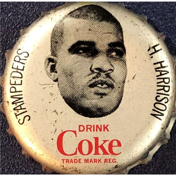 1965 COCA COLA CFL BOTTLE CAPS - HERMAN HARRISON (HOF)