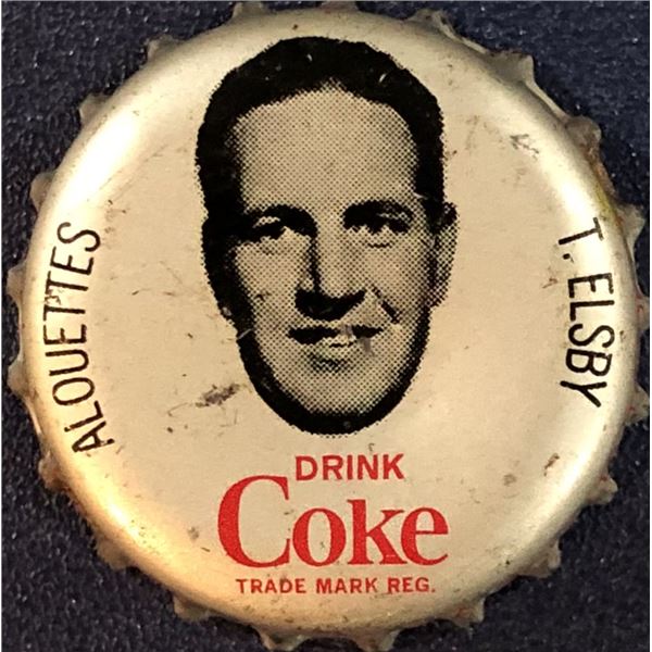 1965 COCA COLA CFL BOTTLE CAPS - TED ELSBY (HOF)