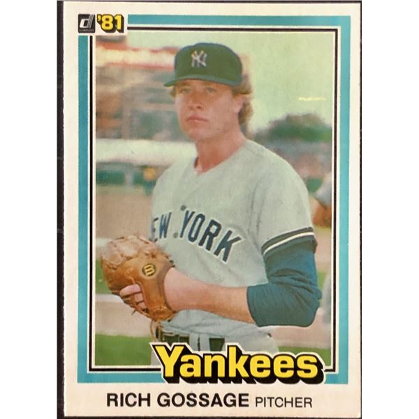 1981 DONRUSS GOOSE GOSSAGE (HOF)
