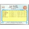 Image 2 : 1982 FLEER LEE SMITH (HOF) ROOKIE CARD - ERROR CARD