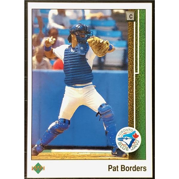 1989 UPPER DECK PAT BORDERS ROOKIE CARD