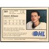 Image 2 : 1991-92 JUNIOR CARD JASON ALLISON