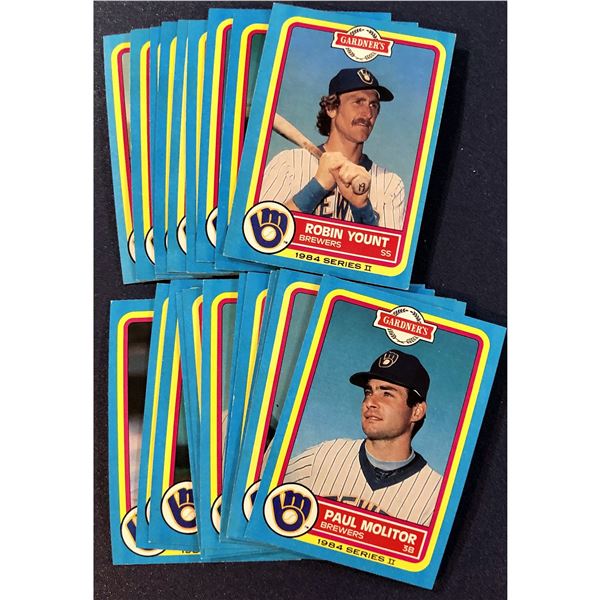 1984 TOPPS GARDNER'S MILWAUKEE BREWERS SET