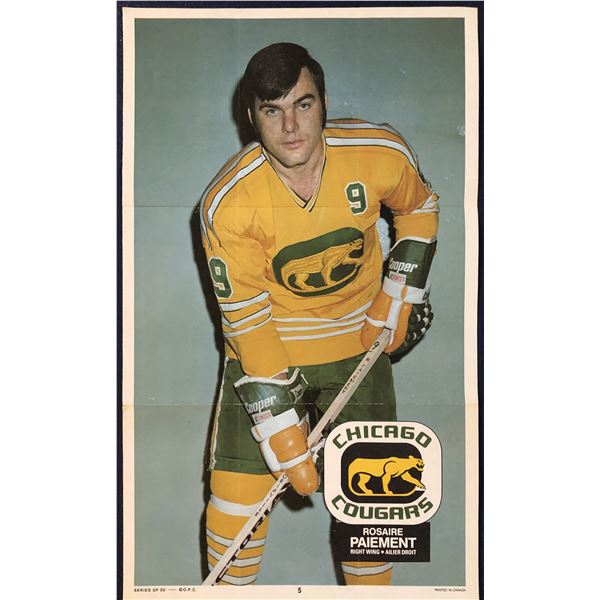 1973-74 O-PEE-CHEE WHA POSTER - ROSAIRE PAIEMENT