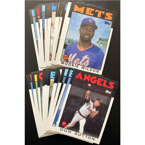 1986 TOPPS BASEBALL COLLECTION - 25 CARDS