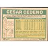 Image 2 : 1977 O-PEE-CHEE  CESAR CEDENO (HOF)