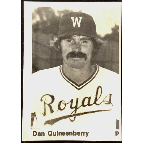1976 WATERLOO ROYALS DAN QUISENBERRY ROOKIE CARD