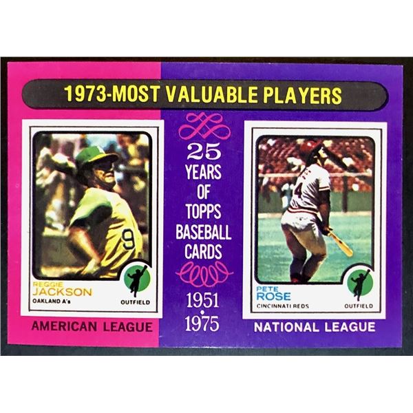 1975 TOPPS MINI REGGIE JACKSON / PETE ROSE (HOF)