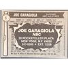 Image 2 : 1973 TOPPS JOE GARAGIOLA PROMOTIONAL CARD