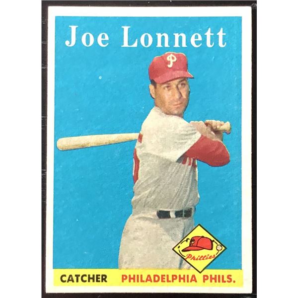 1958 TOPPS JOE LONNETT ROOKIE CARD