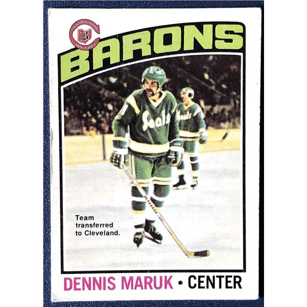 1976-77 O-PEE-CHEE DENNIS MARUK ROOKIE CARD