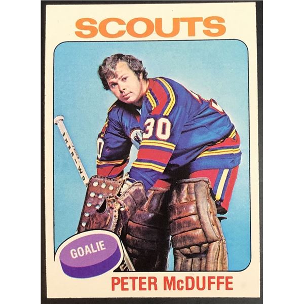 1975-76 TOPPS PETER McDUFFE ROOKIE CARD