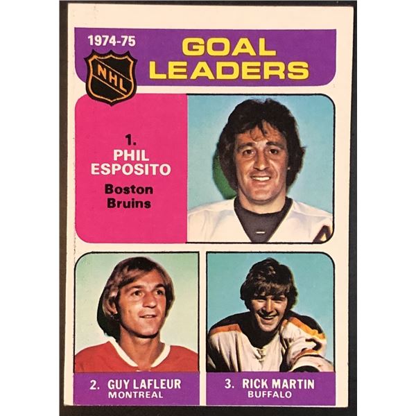 1975-76 NHL TOPPS PHIL ESPOSITO & GUY LAFLEUR (HOF)