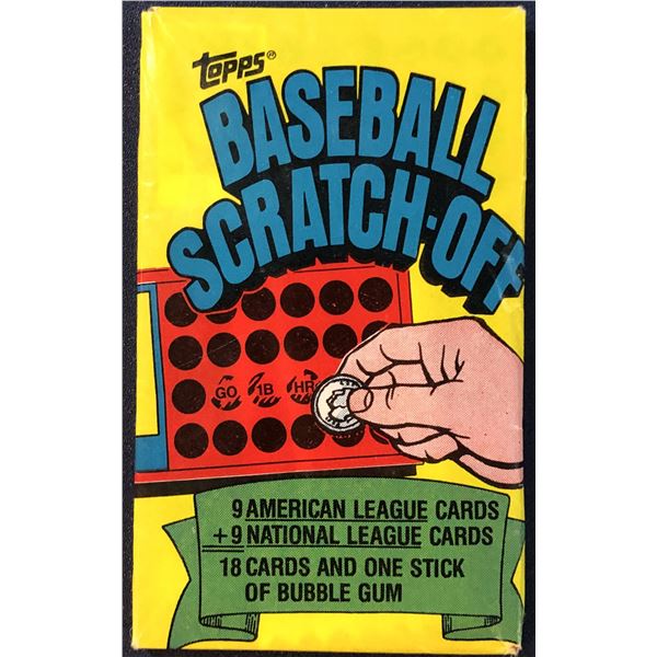 1981 TOPPS BASEBALL SCRATCH OFFS WAX PACK