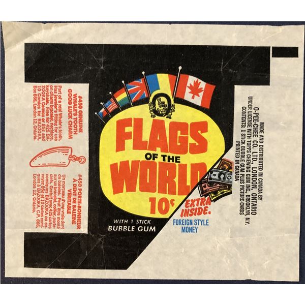 1970 O-PEE-CHEE FLAGS OF THE WORLD WRAPPER