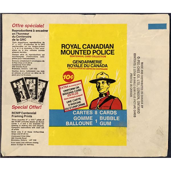 1973 O-PEE-CHEE RCMP WRAPPER