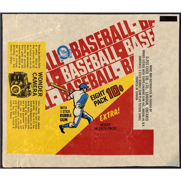 1970 O-PEE-CHEE BASEBALL WRAPPER