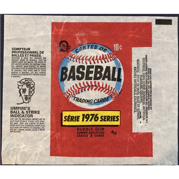 1976 O-PEE-CHEE BASEBALL WRAPPER