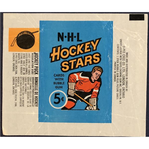 1967-68 O-PEE-CHEE HOCKEY WRAPPER