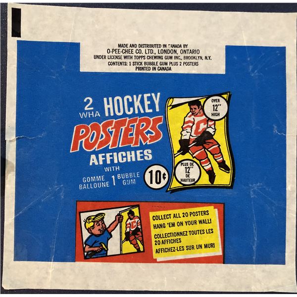 1973-74 O-PEE-CHEE WHA HOCKEY WRAPPER