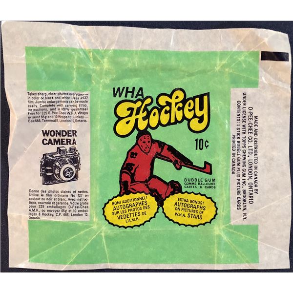 1974-75 O-PEE-CHEE WHA HOCKEY WRAPPER