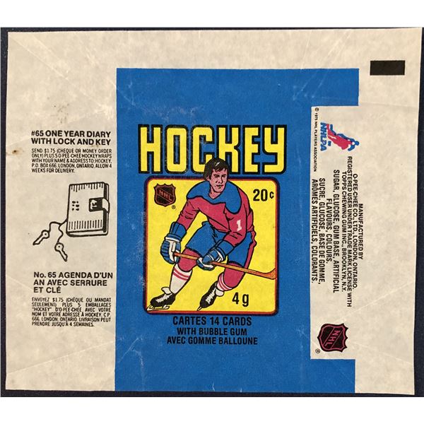 1979-80 O-PEE-CHEE HOCKEY WRAPPER - WAYNE GRETZKY ROOKIE YEAR