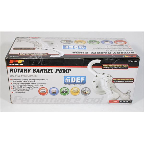 NEW ROTARY BARREL PUMP (IDEAL FOR DEF FLUID)