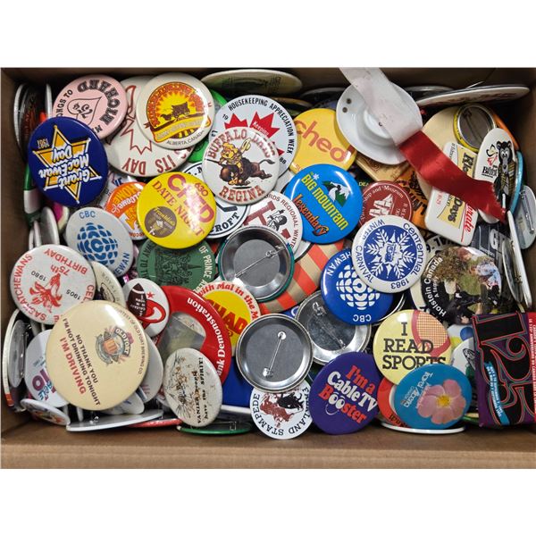 300 + VARIOUS BUTTON PINS