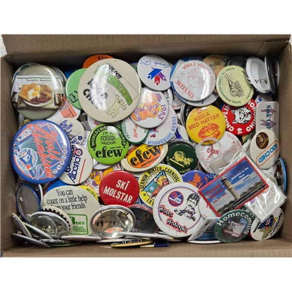 300 + VARIOUS BUTTON PINS