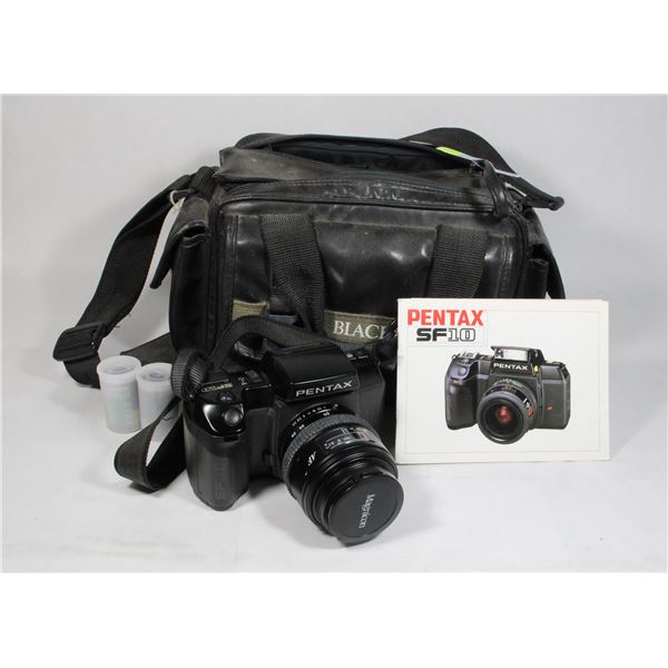 PENTAX FILM CAMERA IN CASE WITH SPARE FILM